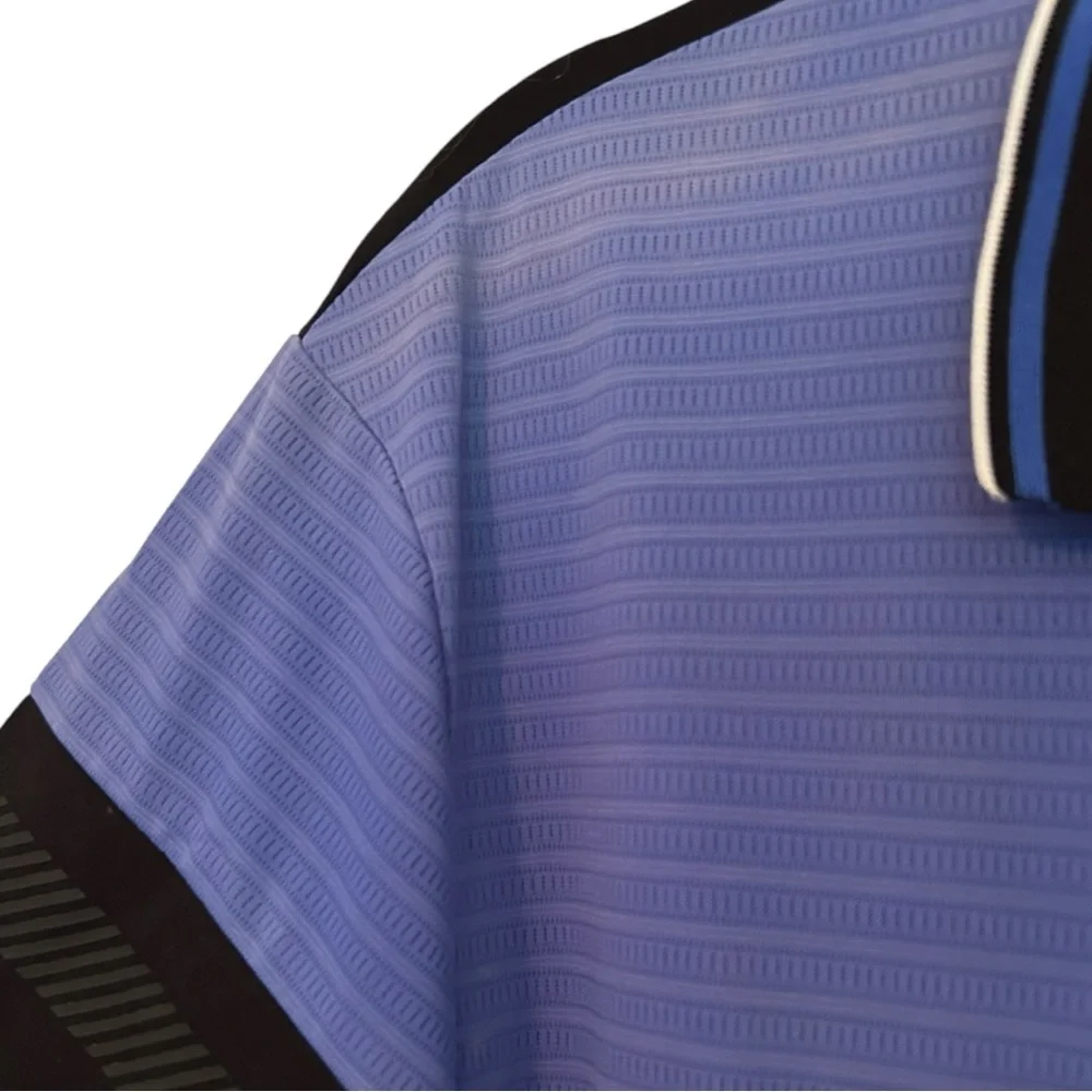 Scott James Men’s‎ Short Sleeve Black and Blue Polo Shirt Sz L